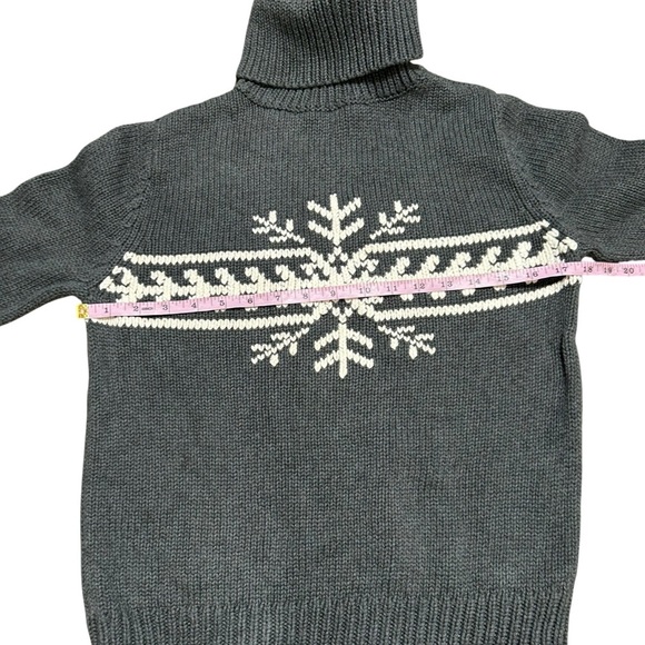 Tommy Hilfiger vintage womens cotton turtleneck snowflake sweater medium 90s - Picture 7 of 7